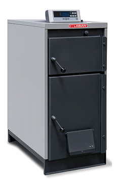 LASIAN CLX PLUS 40 caldera de pie de leña de 40 Kw. solo calefacción, 39.560 Kcal./h longitud de troncos 947mm., boca de carga de leña 372x410mm