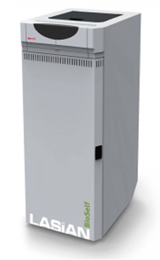 LASIAN BIOSELF 24 caldera de pie modulante de policombustibles sólidos(pellets, cascara de almendra, orujillo, hueso de oliva,etc,...) de 24 KW.solo calefacción.(20.640 Kcal./h.)