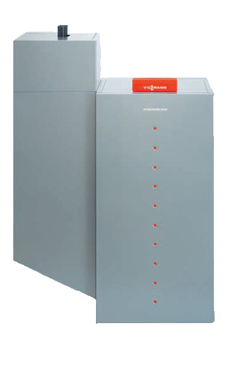 VIESSMANN VITOLIGNO 300-P 16-48 caldera de pie de pellets de 16-48 KW, solo calefacción, encendido automático, para funcionamiento con sistema neumático