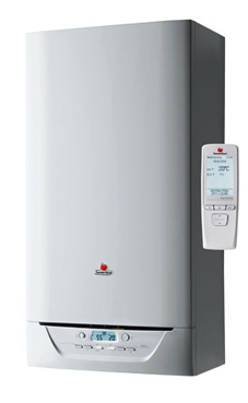 SAUNIER-DUVAL ISOFAST 21 CONDENS F 30 de 25,7-30,6 KW (calefacción y acs)acumulación dinamica Isodyn 2, incluye control  termostato programador modulante EXACONTROL E7 R, placa de conexiones y ventosa.