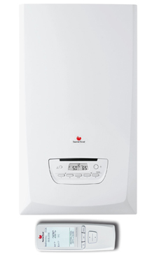 SAUNIER-DUVAL THEMAFAST CONDENS 25 CONTROL de 19,6/25,5 KW (calefacción y acs) con Exacontrol E7R sistema Stard&Hot con placa de conexiones y ventosa.