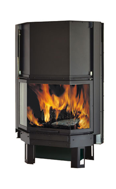 EDILKAMIN TEKNO 3 PRISMATICO V de 15,4 Kw ventilación forzadal.Salida humos hembra Ø 25 cm.