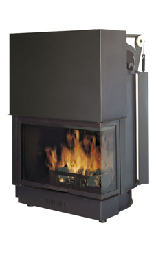 EDILKAMIN ACQUATONDO ABIERTO UN LADO 29 de 27 Kw. salida humos hembra Ø 25 cm.
Completado de brasero y posibilidad de asador. Fuego de acero y fundición.Revestimientos: sobre medida.